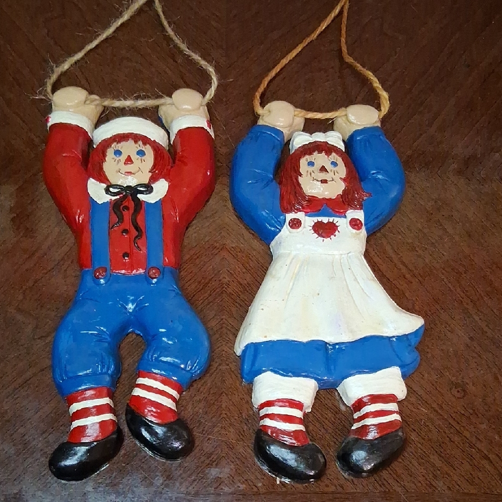 Vintage Style Raggedy Doll Hanging Ornaments
